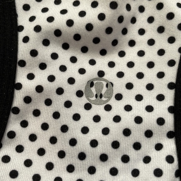 Lululemon deep v tank white black polka dot - Picture 3 of 6
